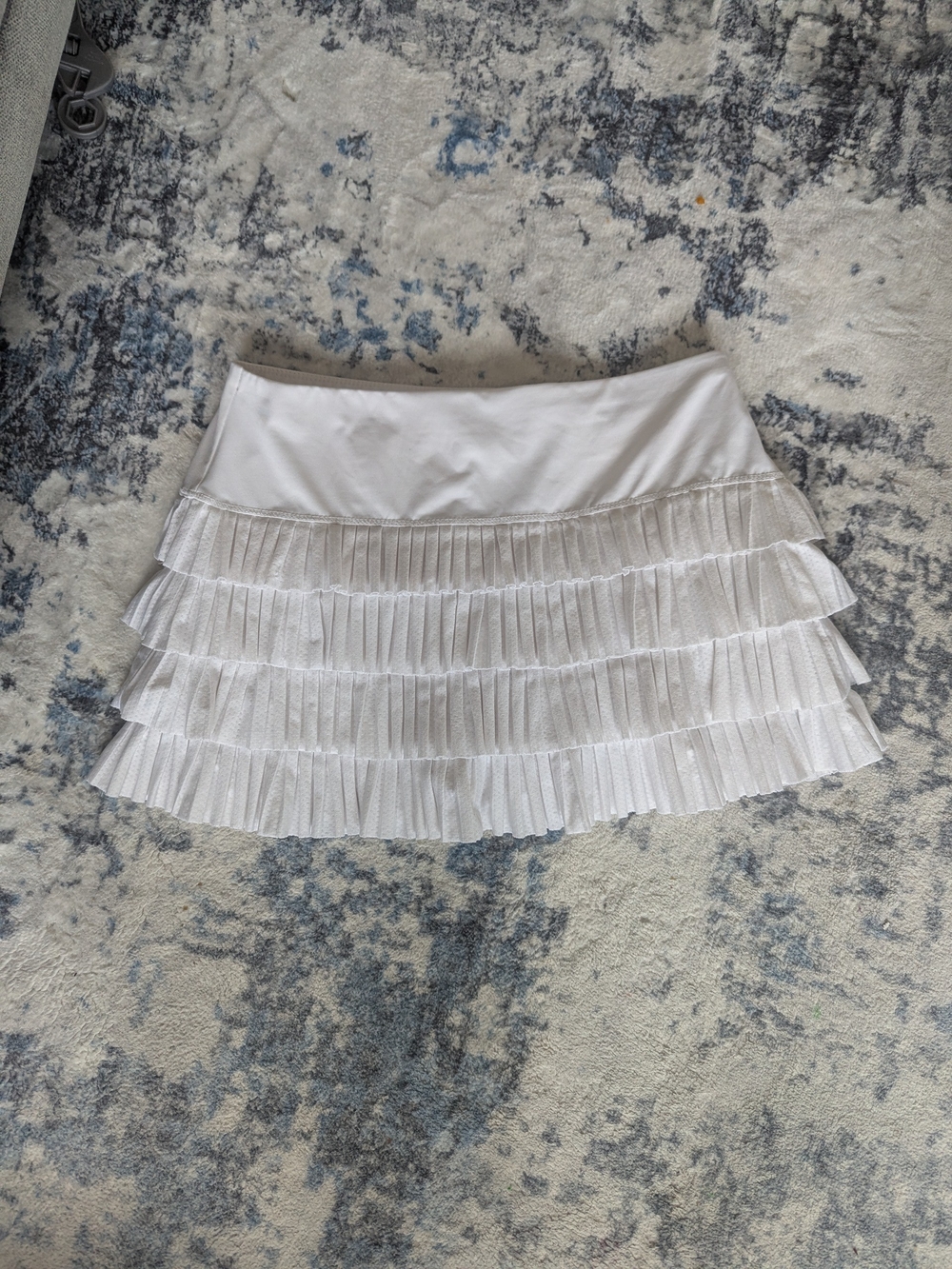 Lucky In Love Pleated White Tiered Tennis Skort - Picture 2 of 3